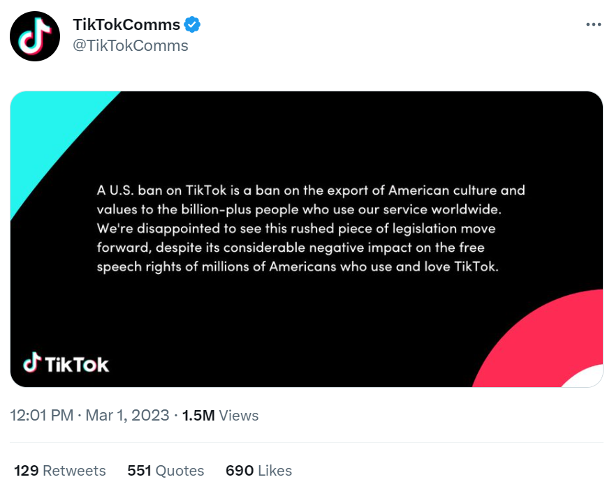 TikTok Ban 2024 Everything You Need To Know Updated   TikTok Tweet 